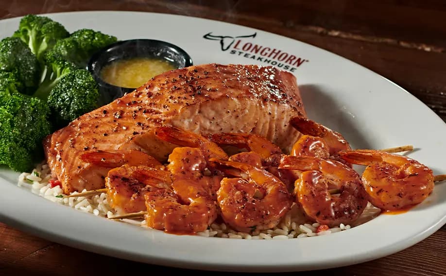 6 oz. Renegade Sirloin* with 8 ct. Redrock Grilled Shrimp - Grill Master Combos 6 oz. Renegade Sirloin* with 8 ct. Redrock Grilled Shrimp - Grill Master Combos on LongHorn Steakhouse menu