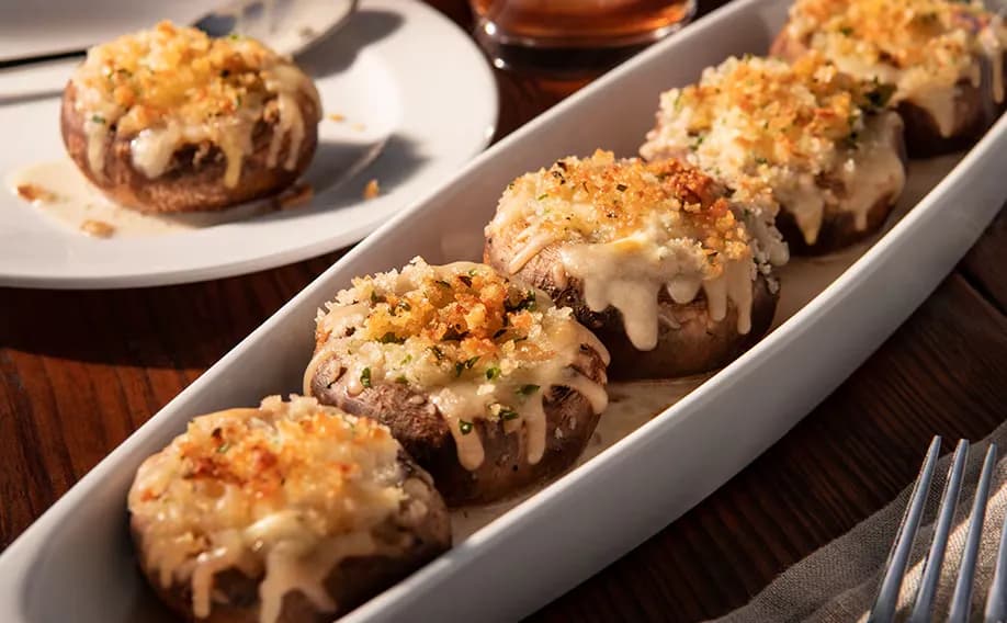 White Cheddar Stuffed Mushrooms - Parmesan Crusted Favorites White Cheddar Stuffed Mushrooms - Parmesan Crusted Favorites on LongHorn Steakhouse menu